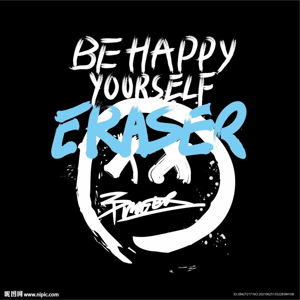 笑脸涂鸦字母潮牌