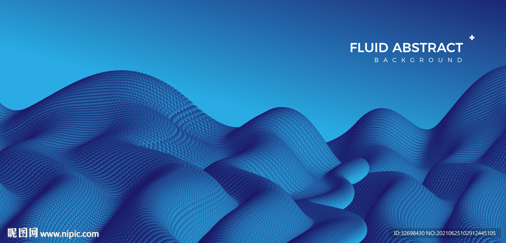 波纹动感蓝色流体渐变抽象背景