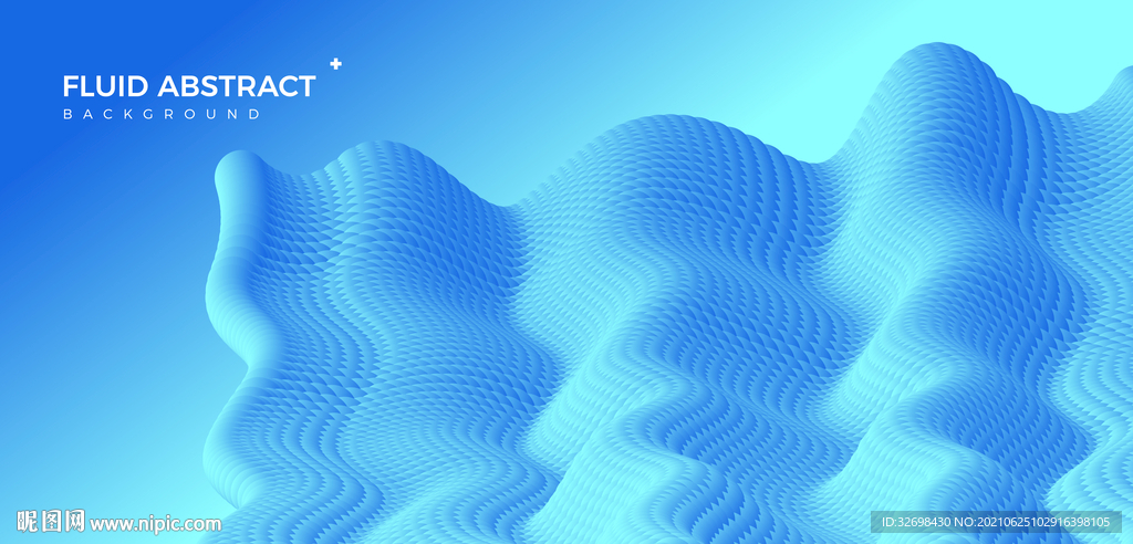 波纹动感蓝色流体渐变抽象背景