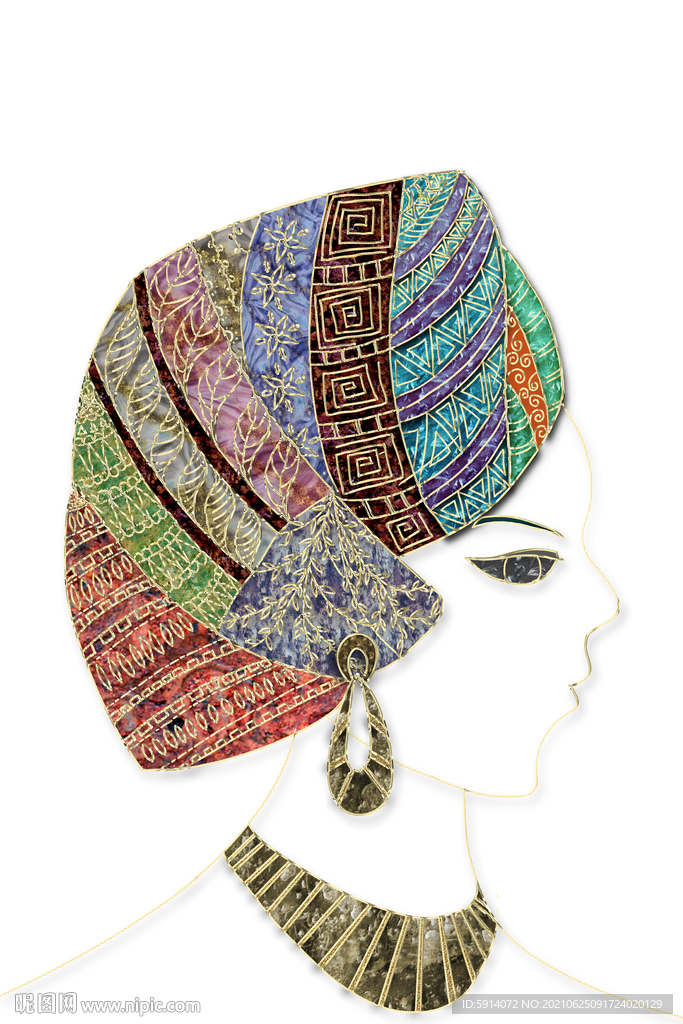 装饰画 抽象画 线条 女人