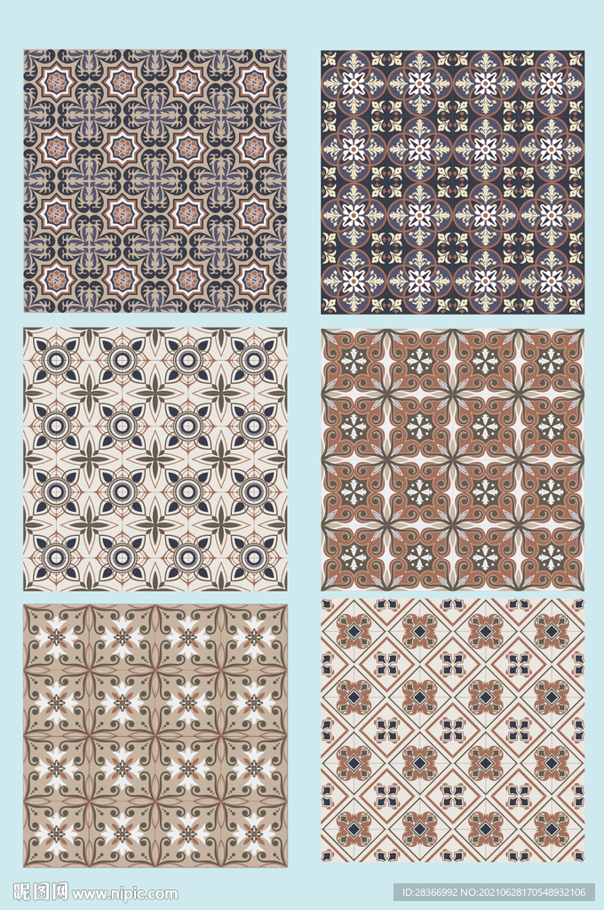 AI矢量欧式花纹底纹