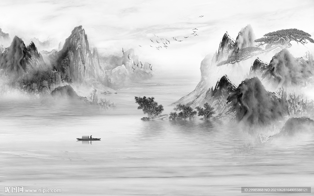 高清爆款山水 TIF文件分层