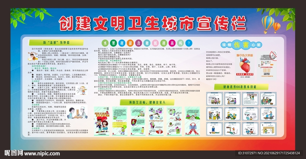 文明卫生城市宣传栏