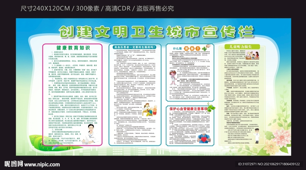 创建卫生城市宣传栏