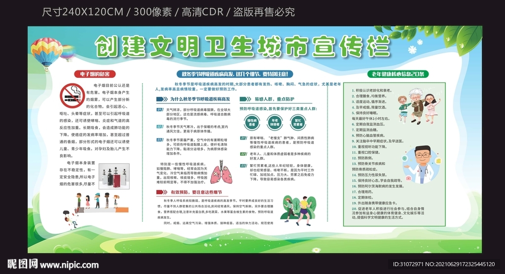 创建文明卫生城市宣传栏