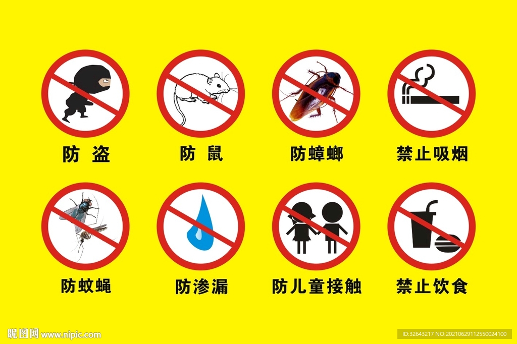 医疗警示禁止标志