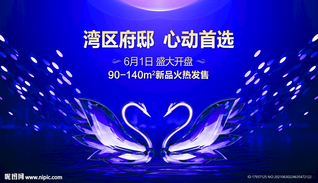 天鹅 江水 灯光 湖 晚会 购