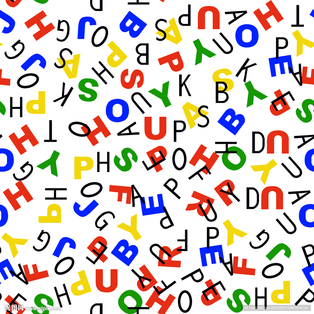 大牌彩色字母