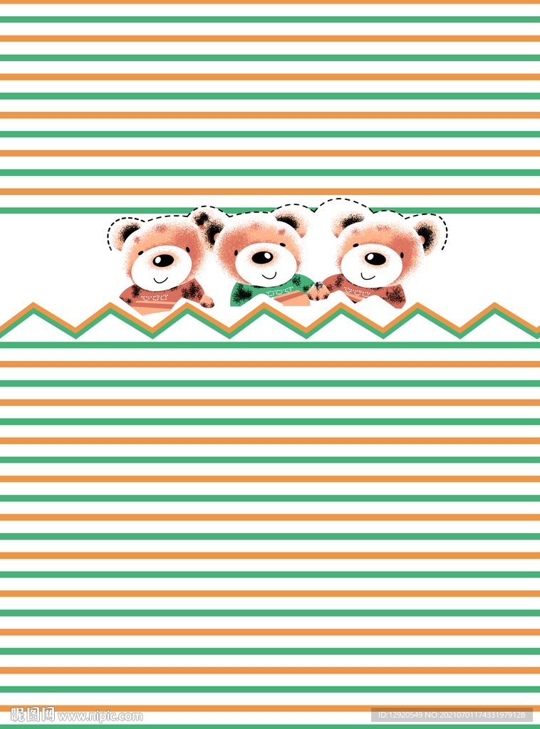 大牌卡通裁片定位熊