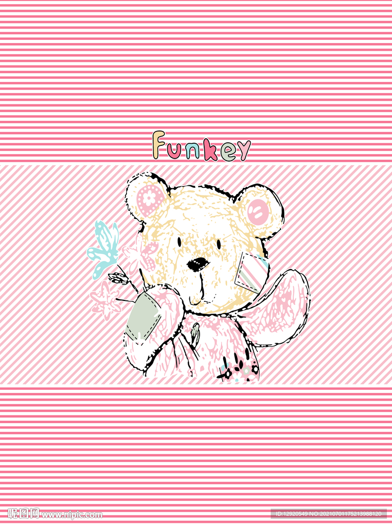 大牌卡通裁片定位熊