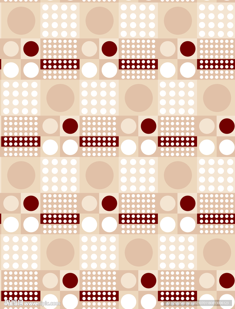 大牌几何圆形格子