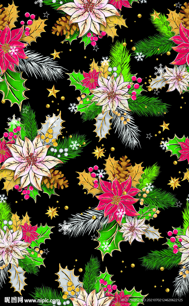 手绘花 数码印花图片