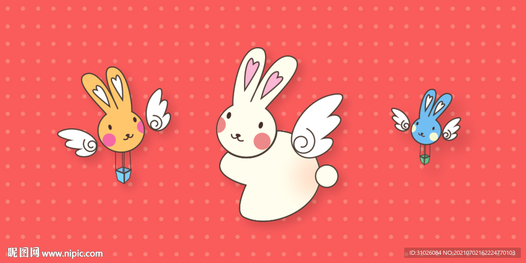 挥着翅膀的兔子