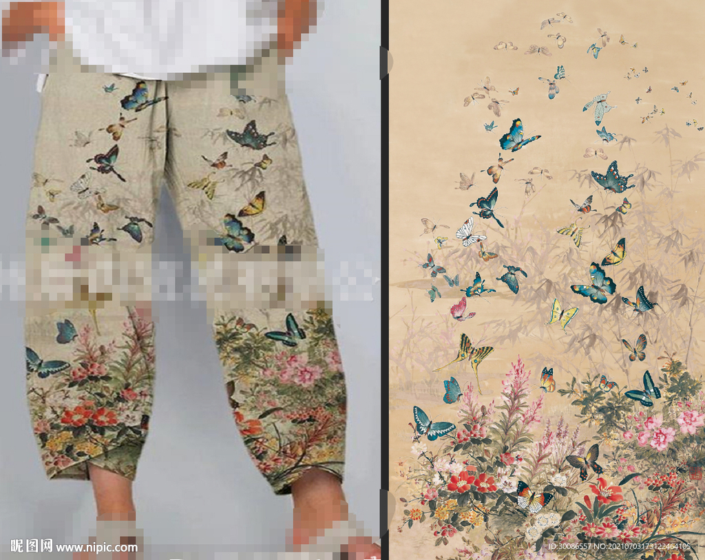 数码印花 定位花