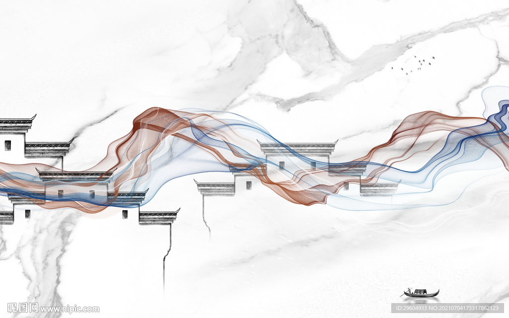 徽派意境山水 tif分层文件