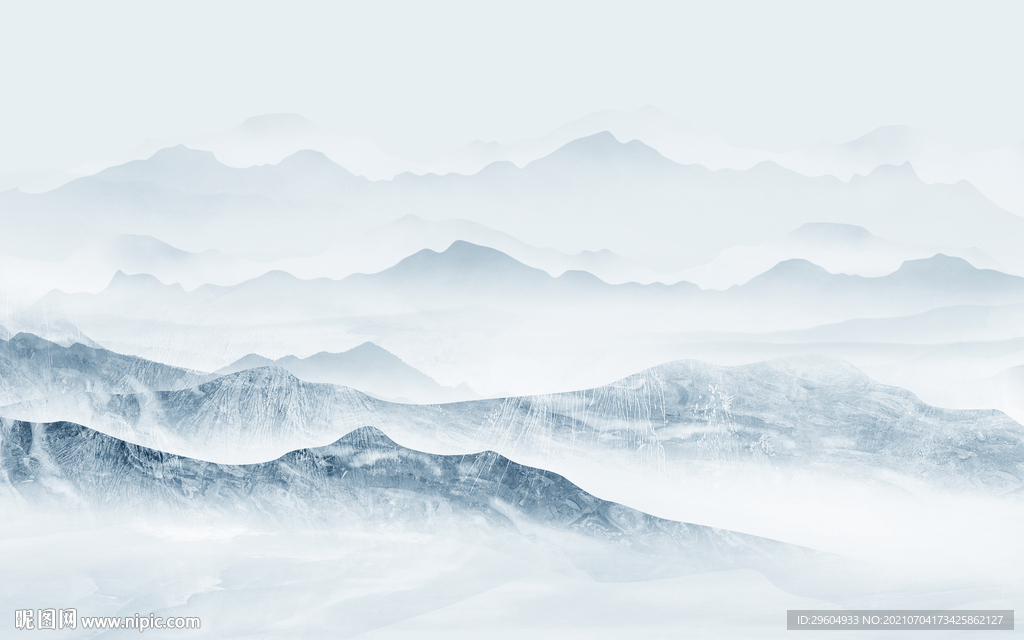 中式意境山水 tif分层文件