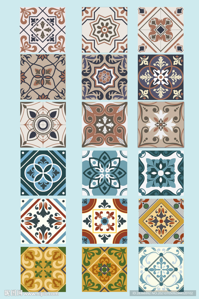 矢量欧式花纹边框花边