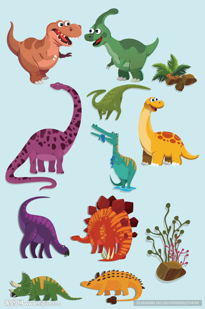 矢量侏罗纪世界恐龙