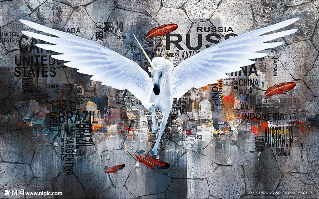 马装饰英伦风背景墙