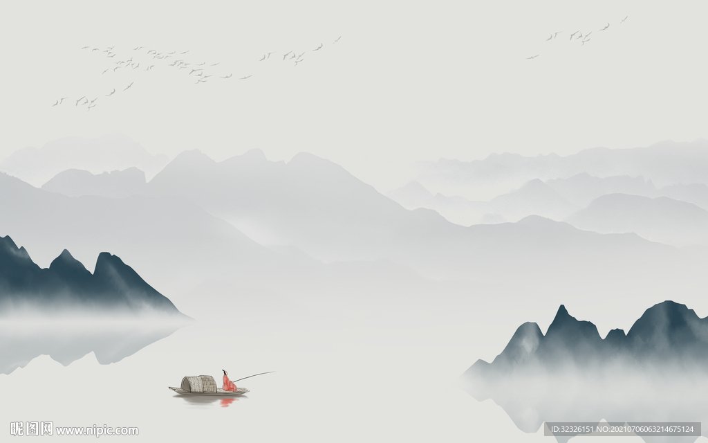 中式 高端山水 tif分层文件