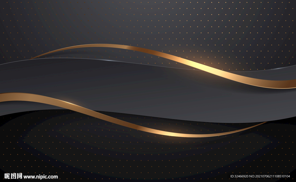 金色线条黑色背景