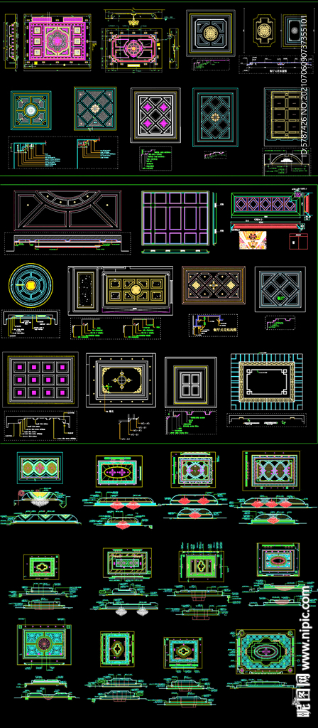 CAD天花吊顶图库