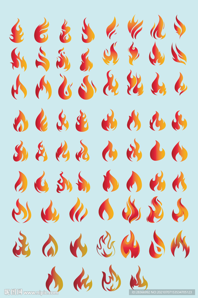 矢量火苗火焰
