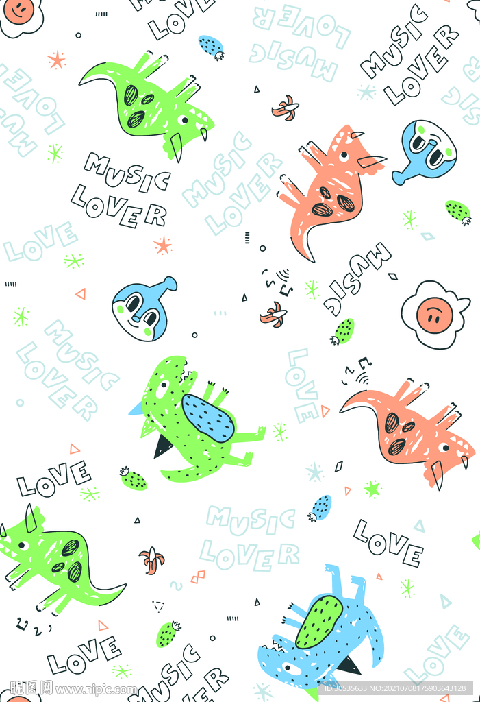 小恐龙水印字母