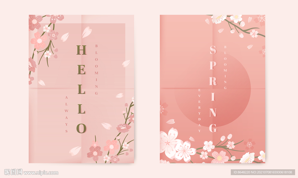 矢量花朵海报设计