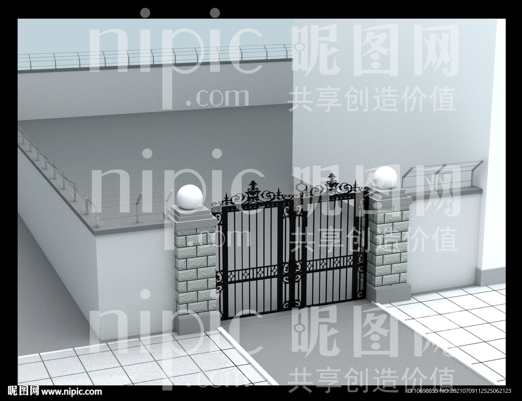 铁艺大门效果图