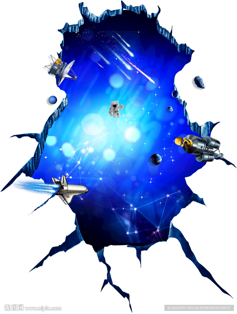 科技馆创意星空地画