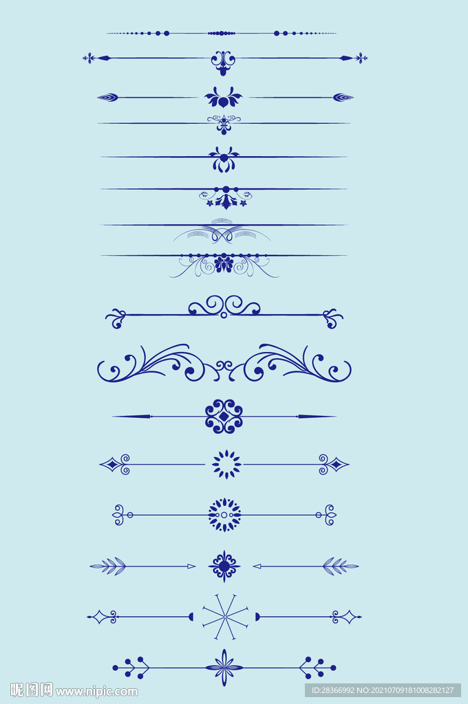 矢量精美欧式装饰花边花纹边框