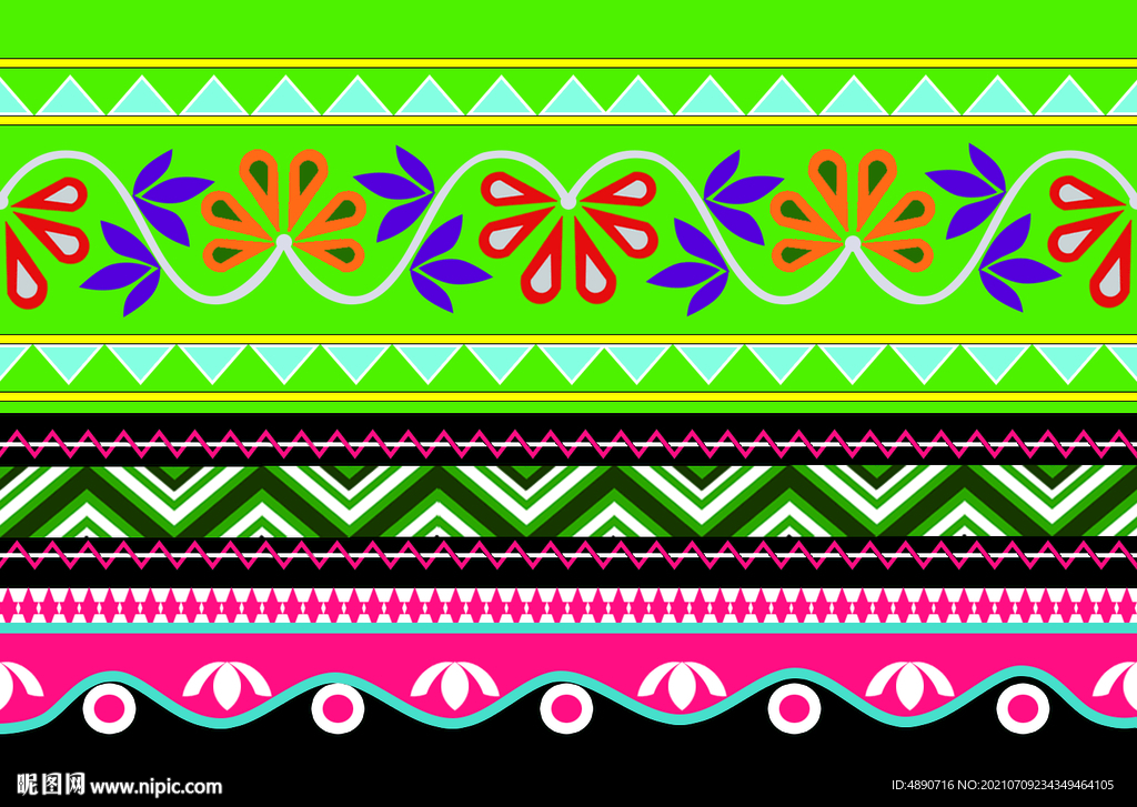 民族服饰图案（彝族、白倮族）