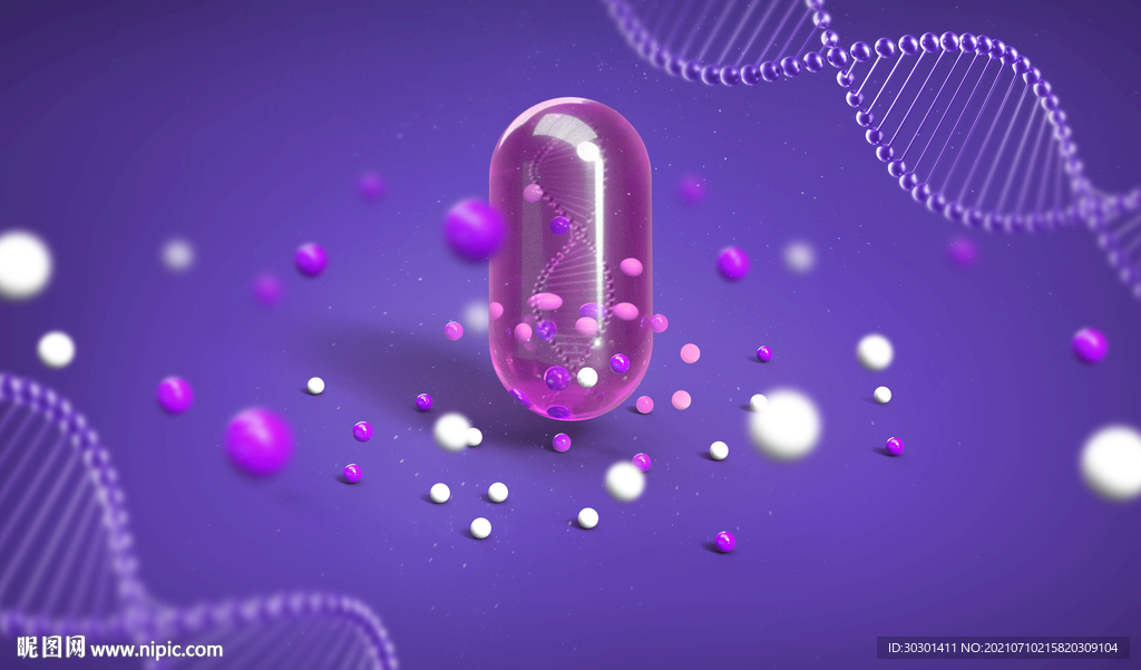 药物基因遗传海报背景