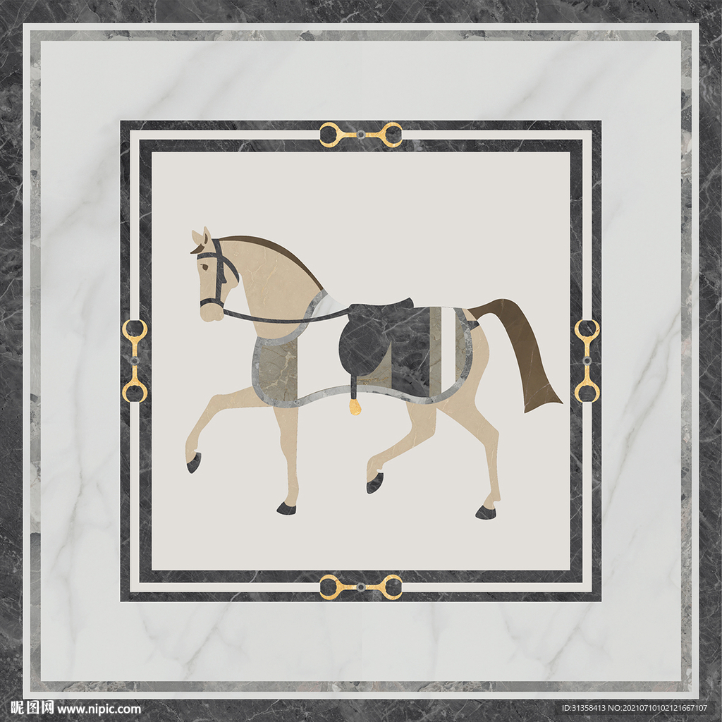 时尚客厅水刀拼花