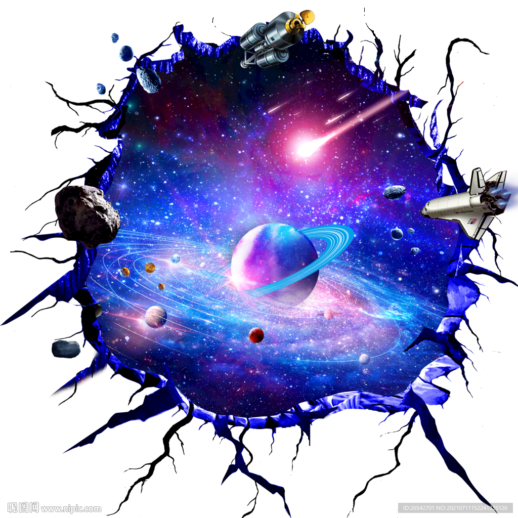 科技馆创意星空地画