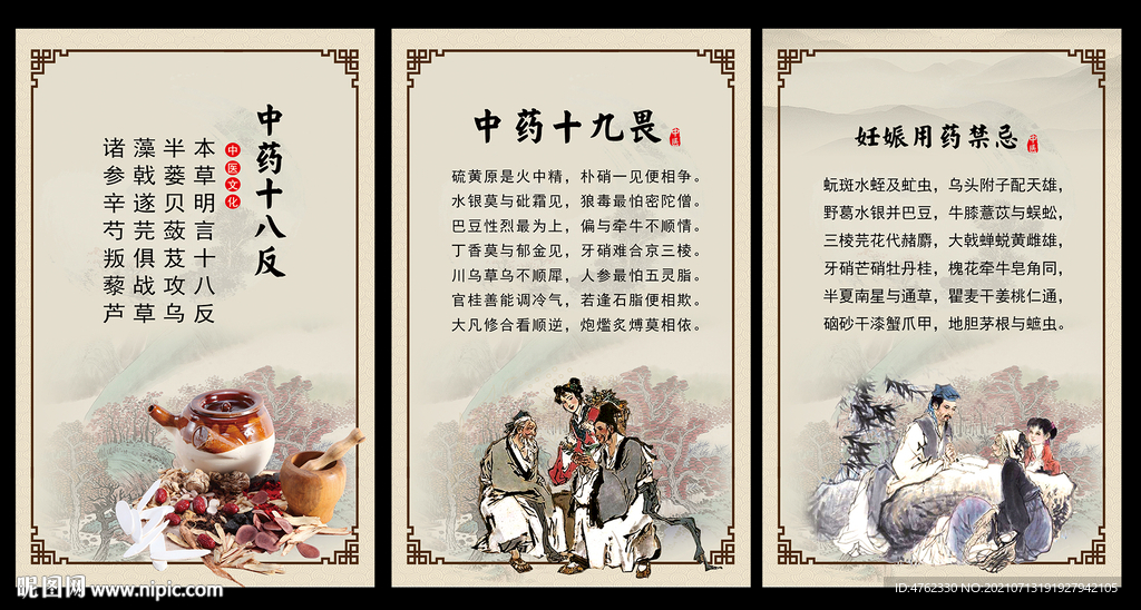 中医十八反十九畏妊娠用药禁忌