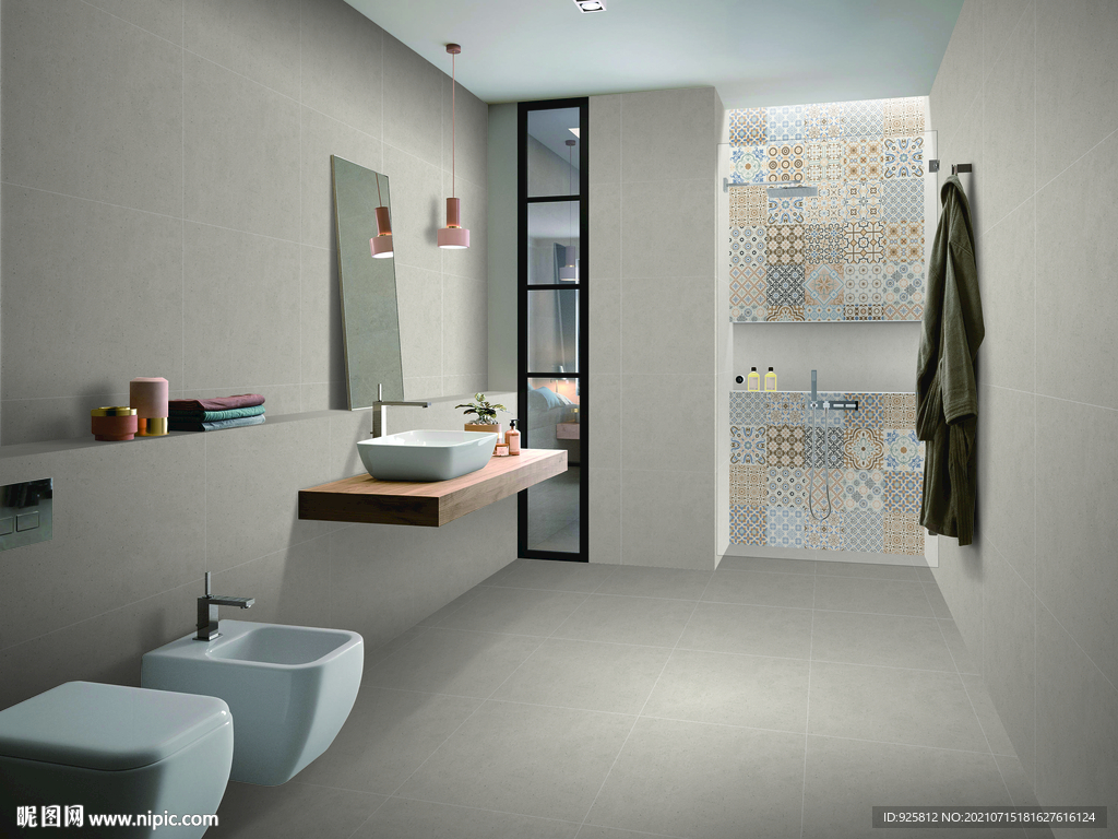 卫浴仿古砖应用