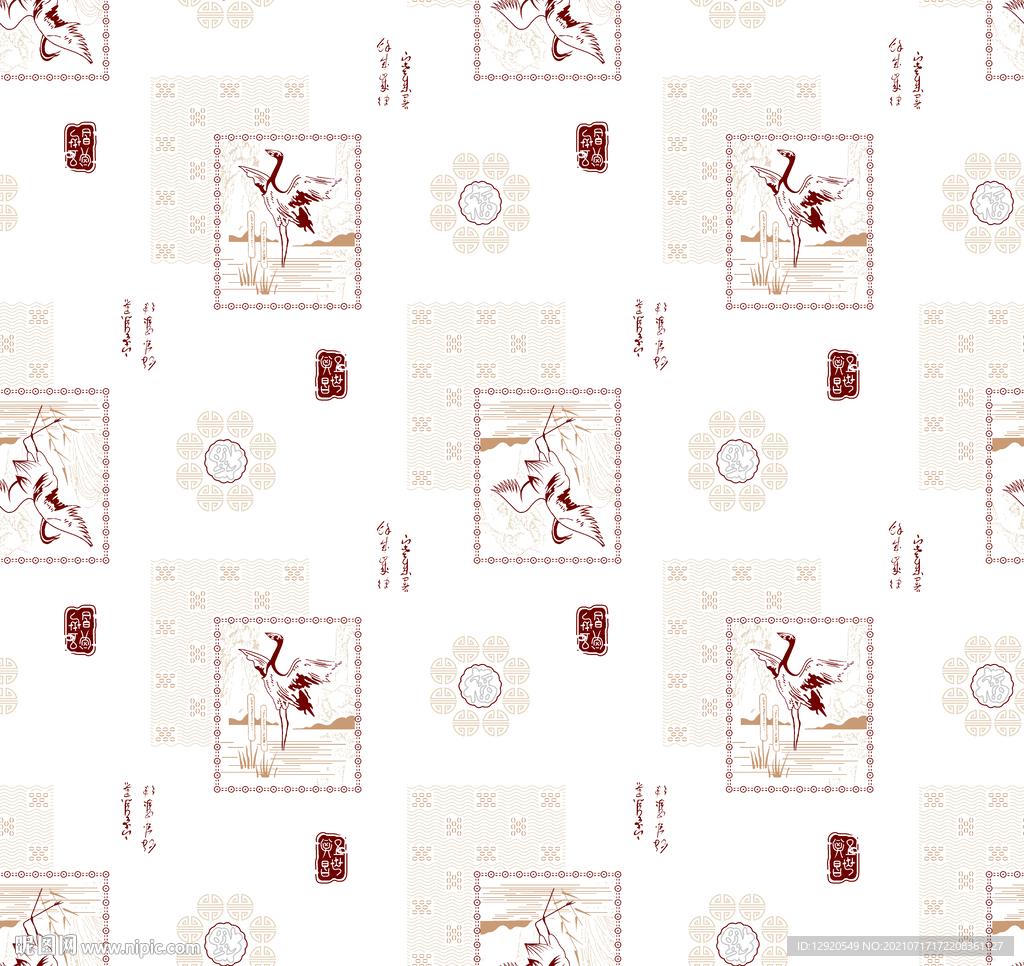 大牌民族风仙鹤