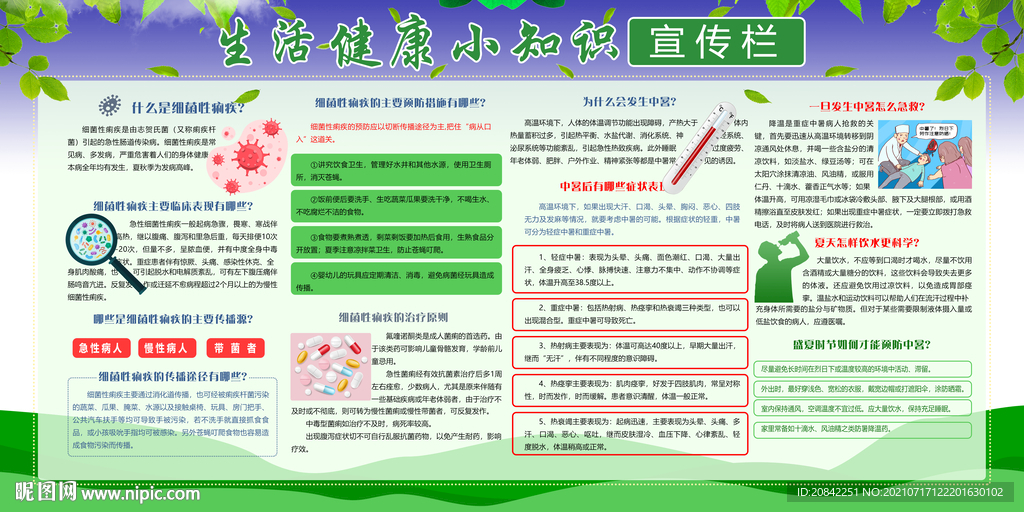 夏季健康宣传栏