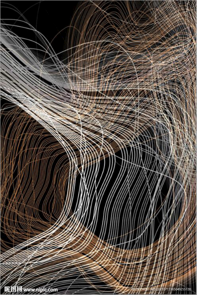 北欧风金色线条玄关装饰画