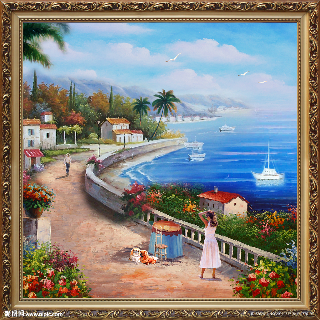 地中海油画