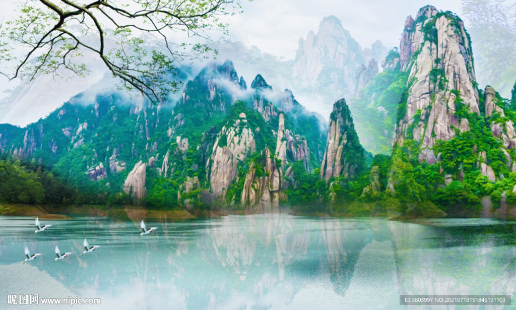 山水风景画 湖光山色