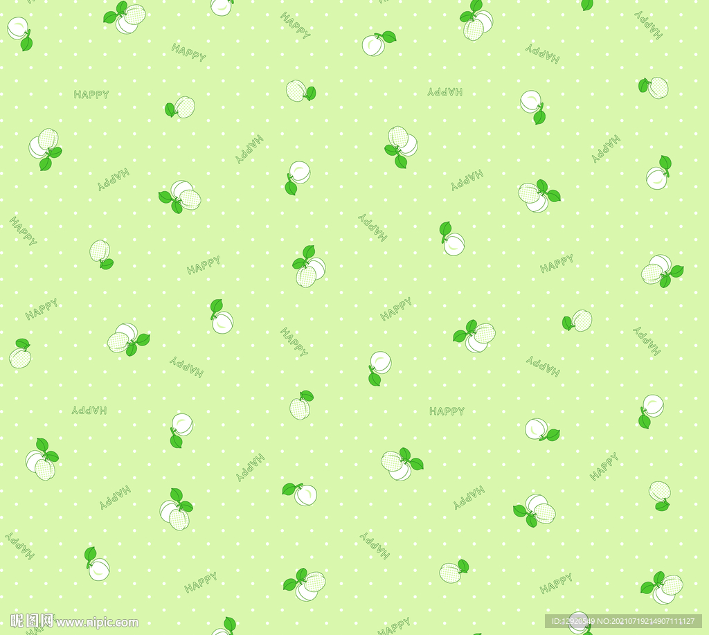 数码印花圆点桃子