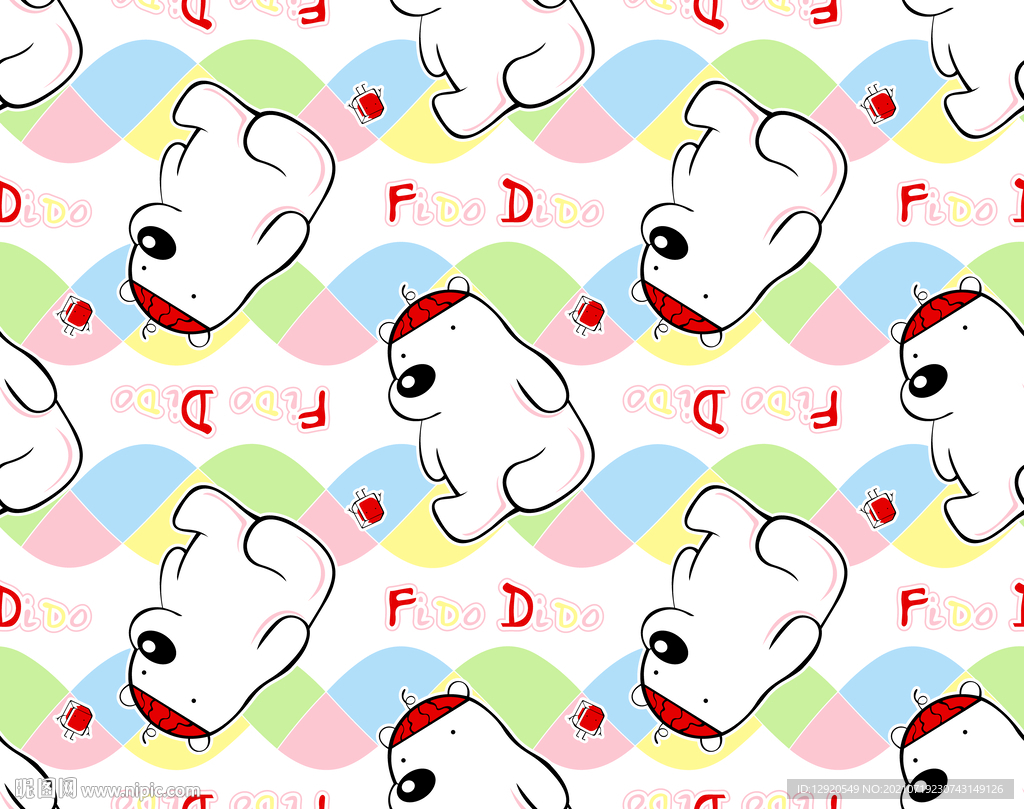 数码印花卡通公仔