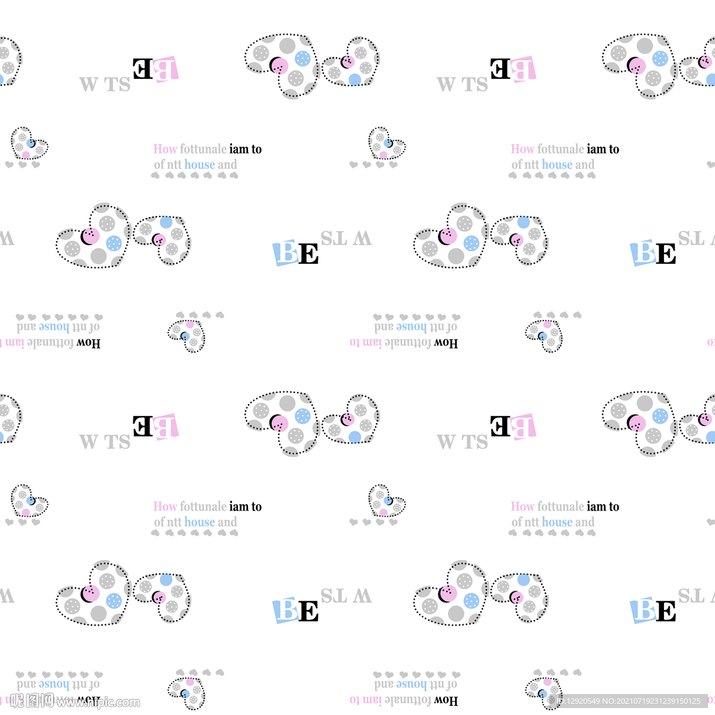 大牌卡通字母爱心