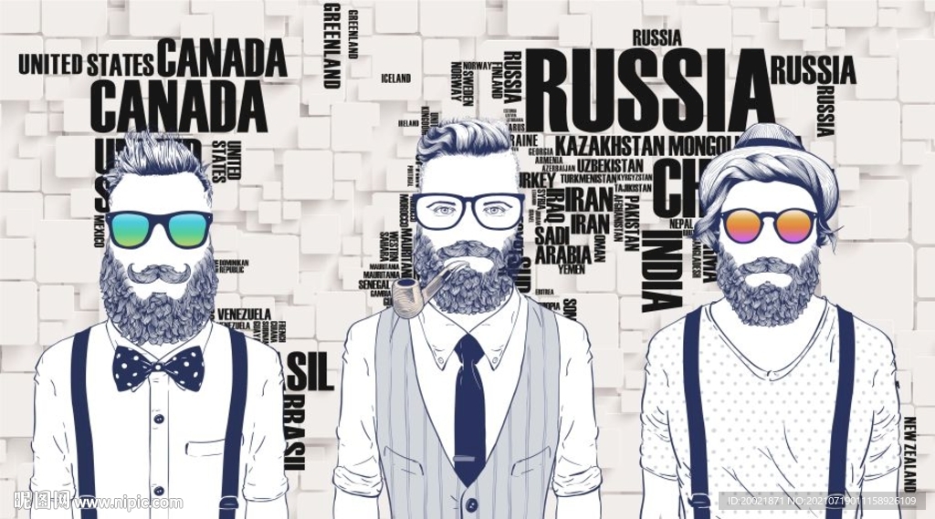 个性砖墙工装背景