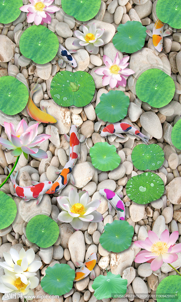 鹅软石荷花3D地板