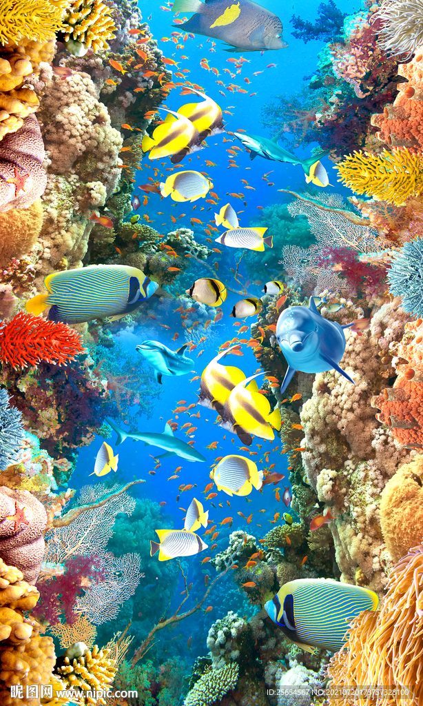 海底世界巨幅3D地画