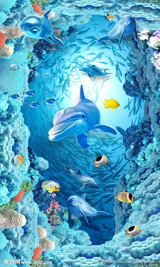 洞穴珊瑚3D地板